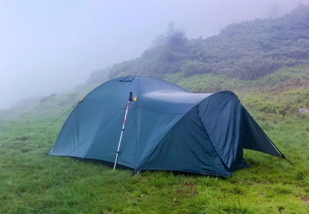 expecting rain while camping - a tarp offers better protection from rain than a footprint