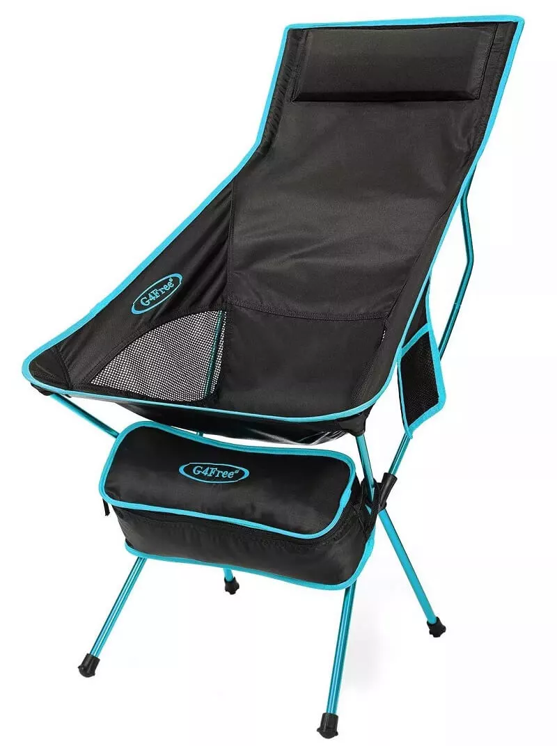 G4Free upgraded lightweight camping chair with high back