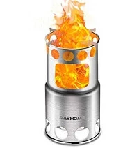Rayhome portable wood burning camp stove for backpacking