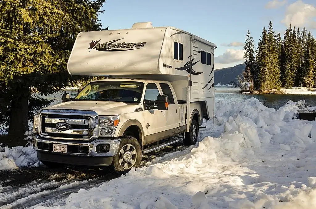 Adventure truck camper on a Ford pickup