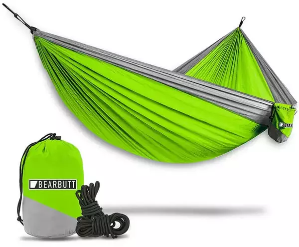 bear butt double hammock - lime green