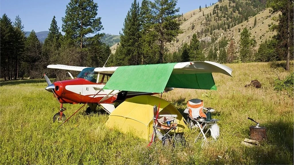 breathtaking airplane camping