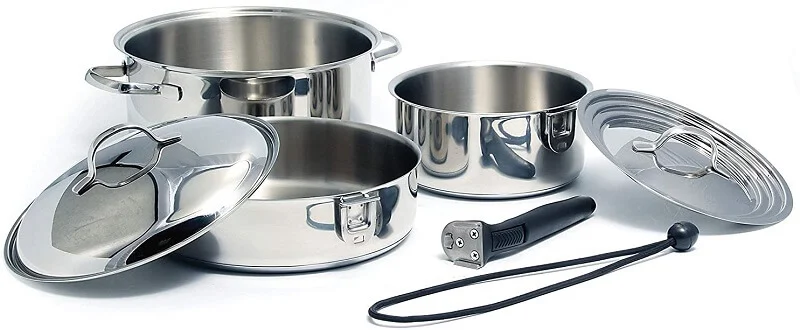 Camco Premium Nesting Cookware Set - 7-pieces 