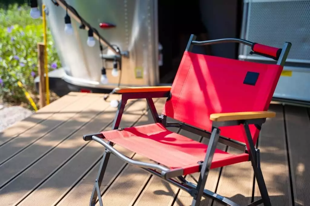 camping chair at home