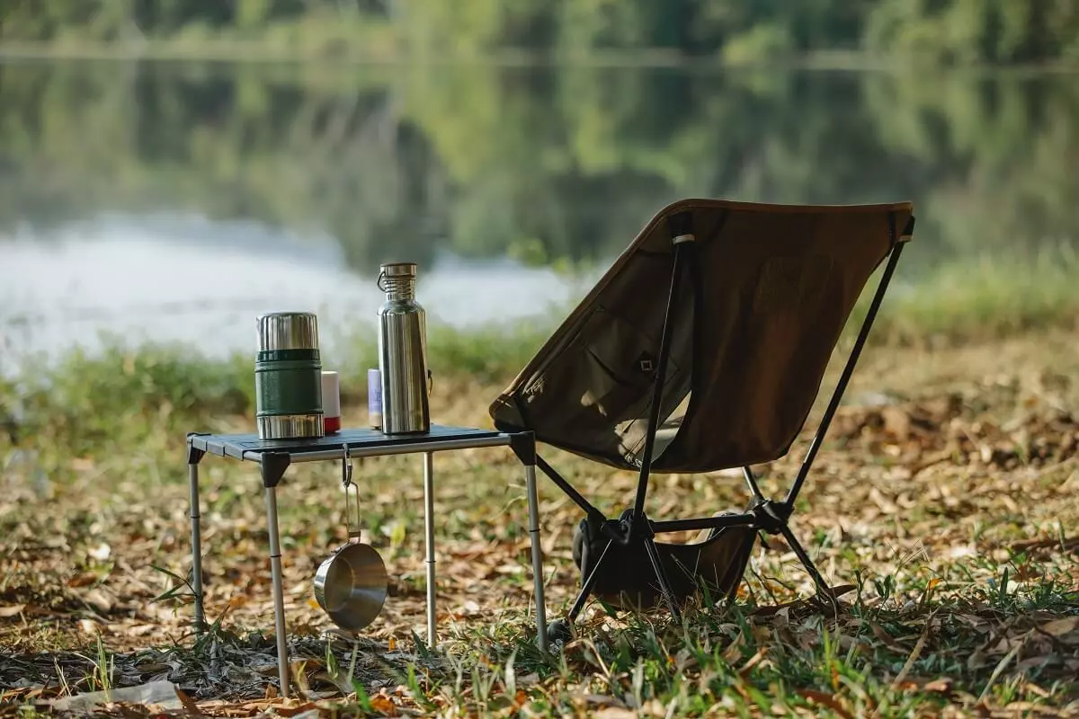 camping gear - chair, table, pan