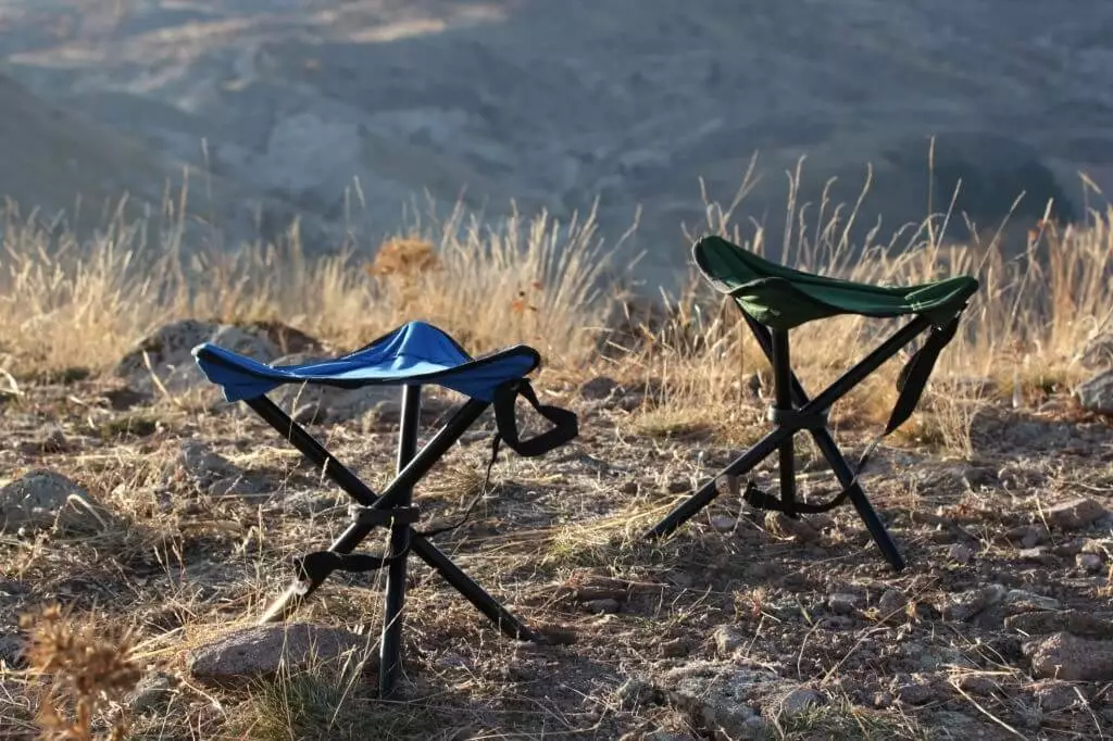 camping stools in the jungle