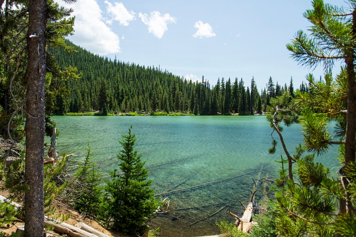 Devil's Lake, Central Oregon Coast, at summer 