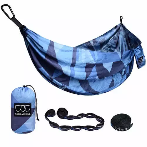 gold armour double parachute hammock