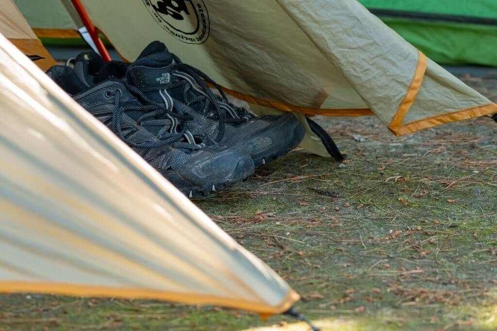 tent vestibule for storage