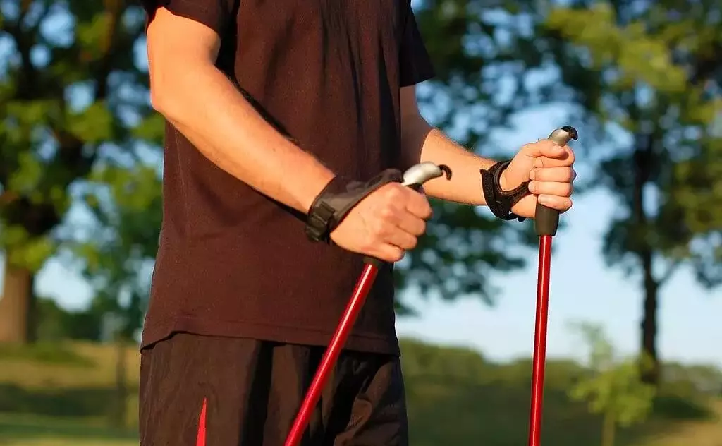 hiking poles tie the wrists