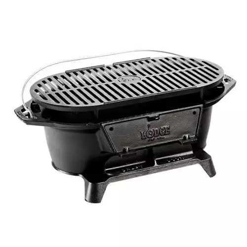 Lodge Sportsman Cast Iron Grill for Camping