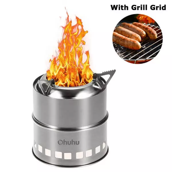 Ohuhu Wood Burning Camp Stove for Backpacking