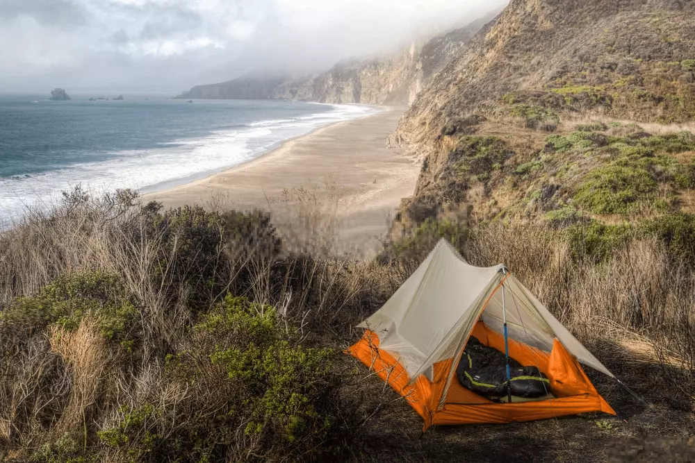 interior space of a tent