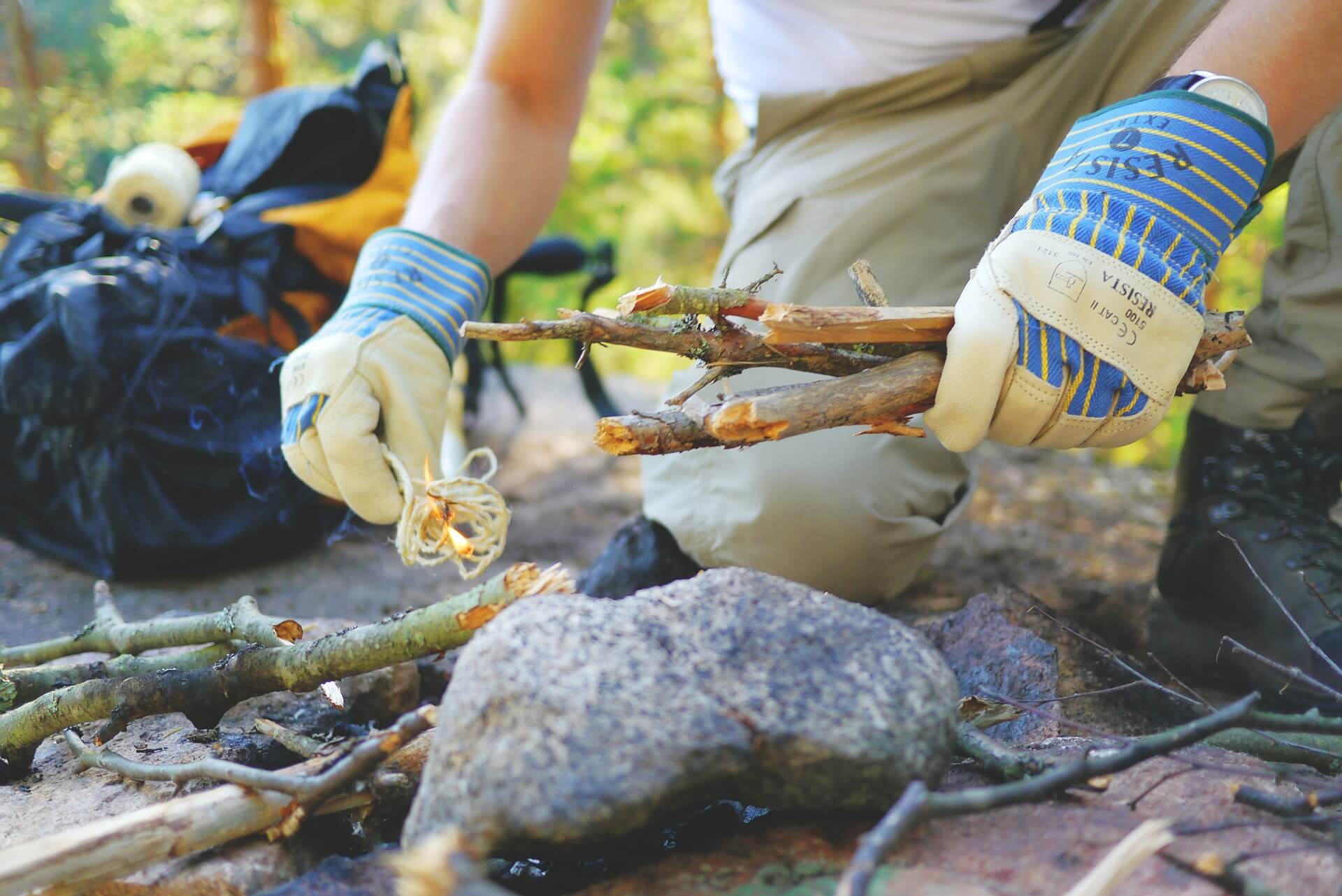 outdoor survivalist camping