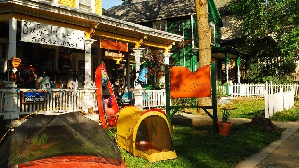 Outfitter shop at Delaware Water Gap along the Appalachian Trail