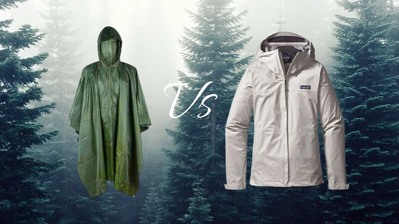 poncho vs rain jacket