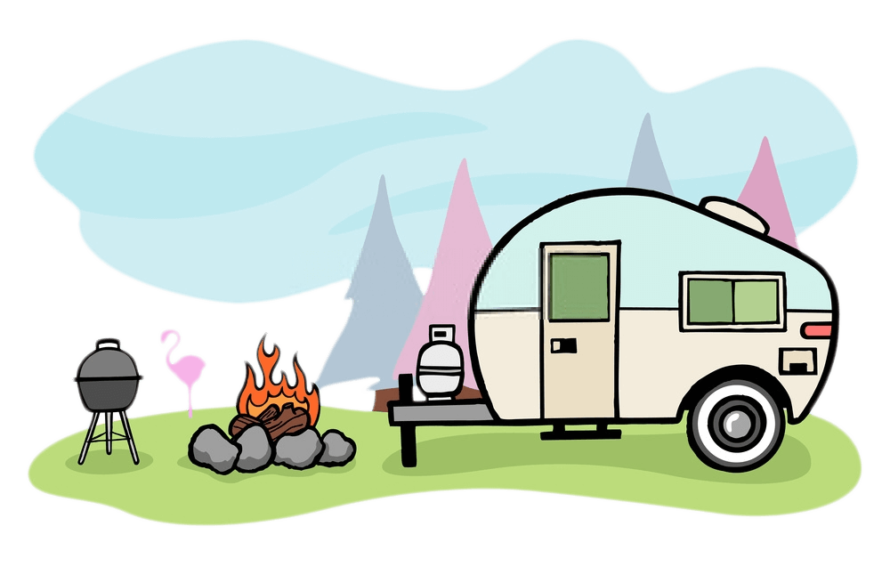 RV boondocking scene