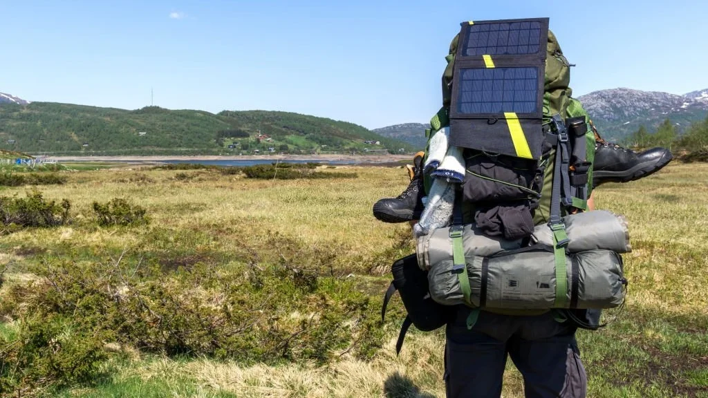 solar backpack for charging electronic devices