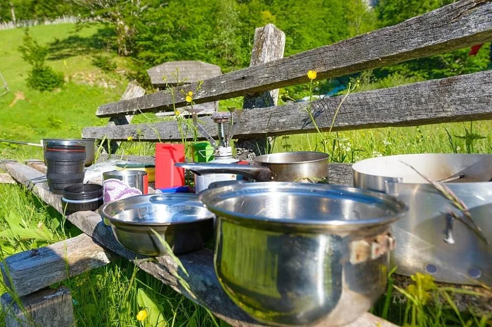 stainless steel camping cookware