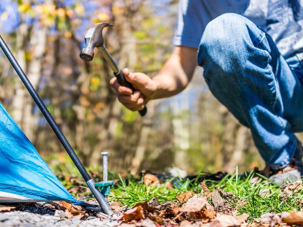 step 4: staking the tent