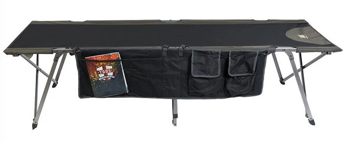 Timber Ridge Utility Deluxe Folding Cot With Side Storage Bag