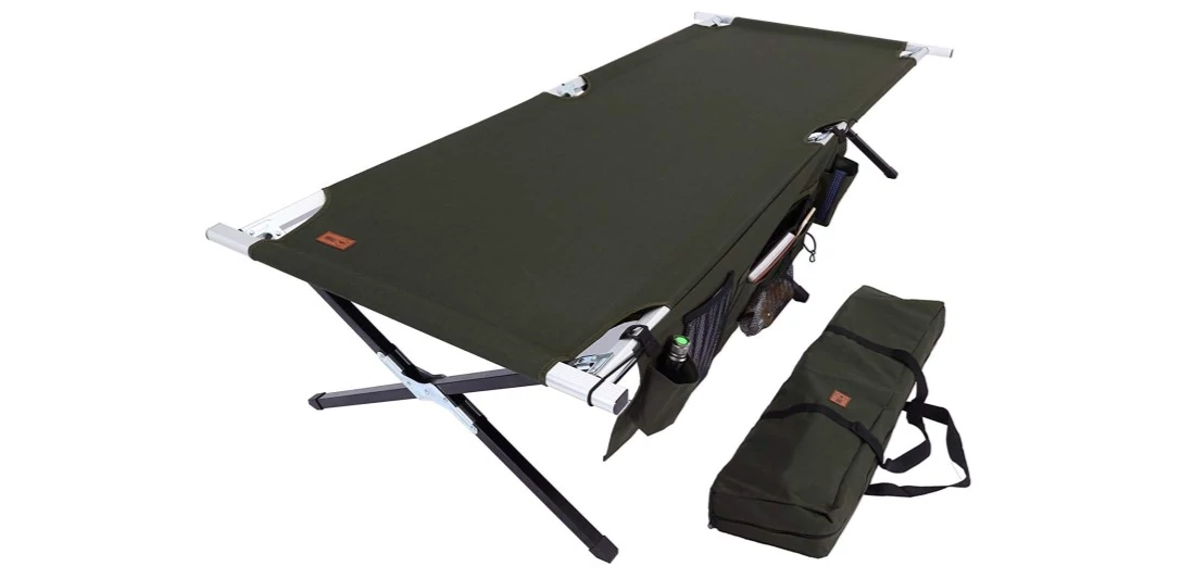 Tough Outdoors Camp Cot With Organizer