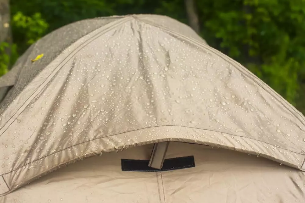 image of a tent with water beads